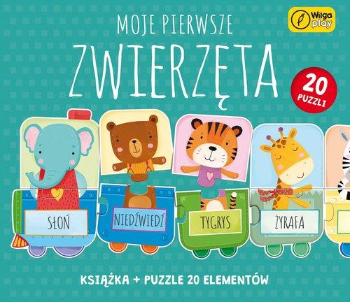 Moje pierwsze zwierzęta. Puzzle i książka (20 elementów)
